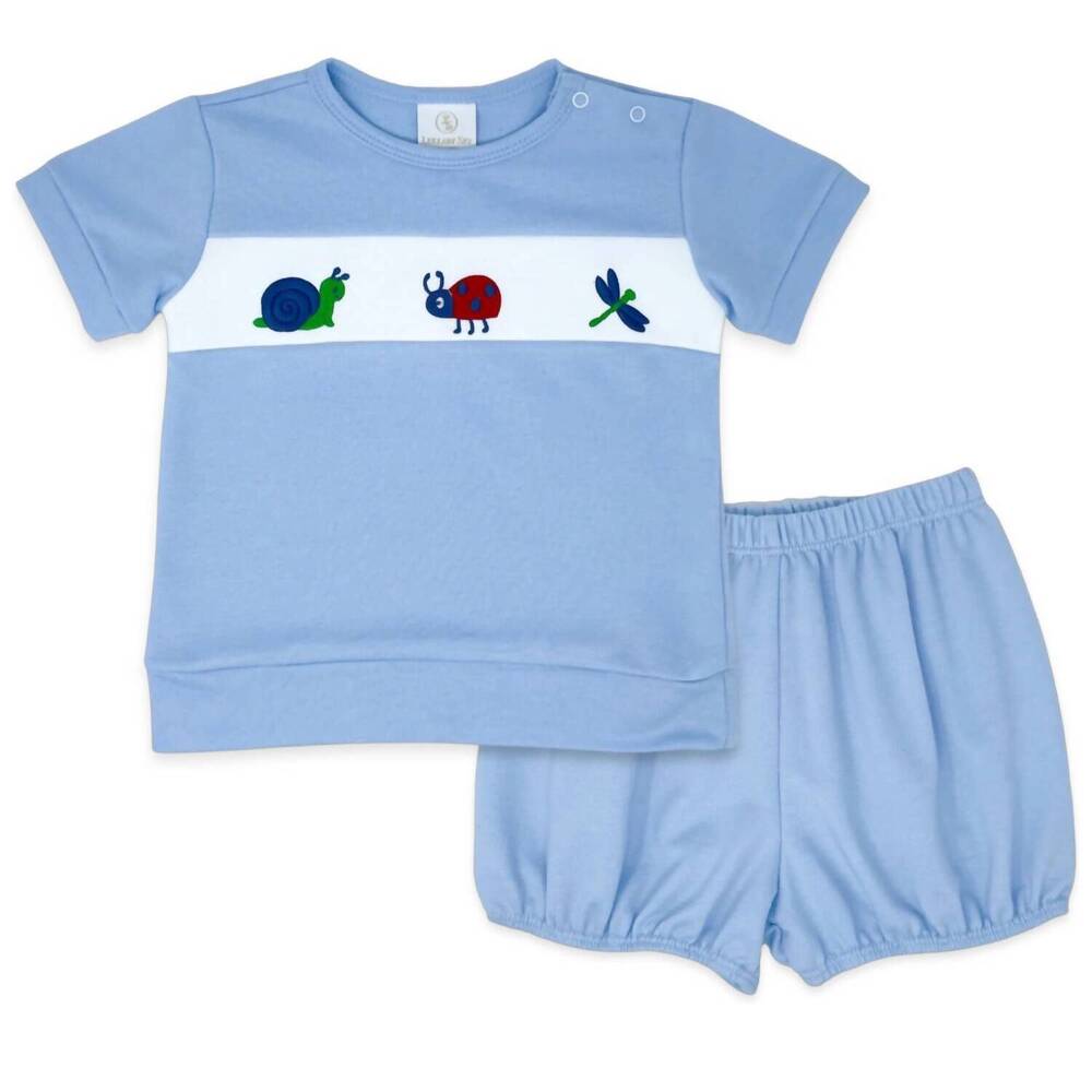 NEW LULLABY SET kids bayou bloomer set in snips and snails
